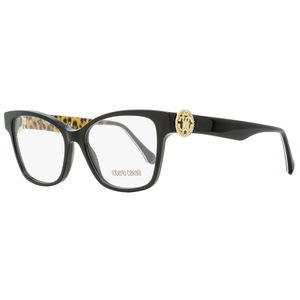 Roberto Cavalli Square Eyeglasses RC5067 Magliano 005 Black/Leopard/Gold 52mm 50